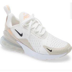 Nike Air Max 270 white black desert sand tan